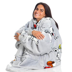 Sudadera con capucha de franela Sherpa súper larga para hombre OEM con mangas Manta de invierno con estampado XS Similar a los pantalones de chándal - Product Image 2
