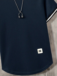 เสื้อยืดตัวสั้นสำหรับผู้ชายผ้าคอตตอนแบบกำหนดเองได้เสื้อแบบ100% สไตล์ใหม่ - Product Image 3