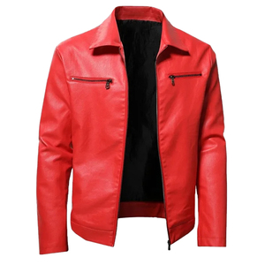Chaqueta de Cuero para Hombre de Alta Calidad, Transpirable, Hecha de Cuero Genuino, Abrigo Cálido para Motociclismo en Invierno - Product Image 5