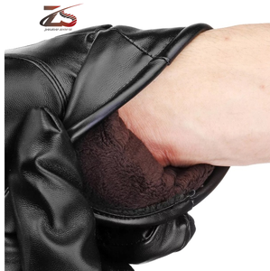 Gants d'hiver coupe-vent en cuir imperméable du Pakistan - Product Image 3