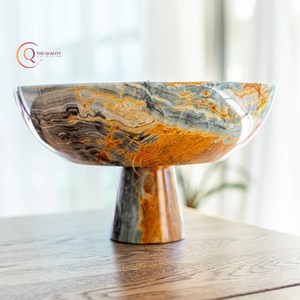 ชามเสิร์ฟอาหารหินอ่อนทำด้วยมือสไตล์ญี่ปุ่นรูปทรงกลมดูดีบนโต๊ะสำหรับงานแต่งงาน - Product Image 2