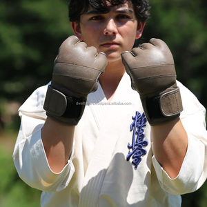 Guantes de Boxeo de Piel de Alta Calidad para Entrenamiento de MMA, Color Personalizado, Logotipo Personalizado, Cierre de Gancho y Bucle, Antideslizantes, Ligeros, Transpirables, Medios - Product Image 4