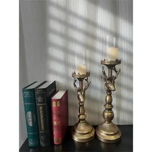 Porte-bougie en bambou fait main de qualité supérieure pour les collections de boutiques à domicile, pièce maîtresse pour la table à manger de Noël, banquet - Product Image 4