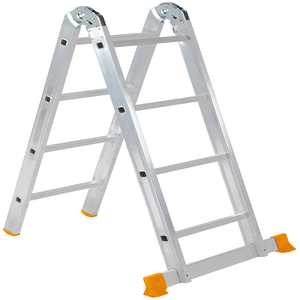 Elbe Industry European Design 2x9 Steps <b>Aluminum</b> Folding <b>Ladder</b> 150kg Heavy Duty for Industrial Use Turkey - Product Image 1