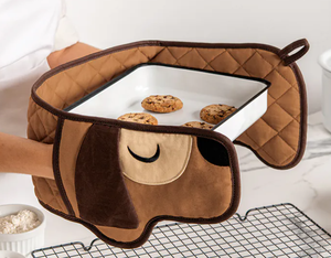 Mitaine de four sur le thème du chien Mitaines mignonnes et confortables pour la cuisson et la cuisine - Product Image 1