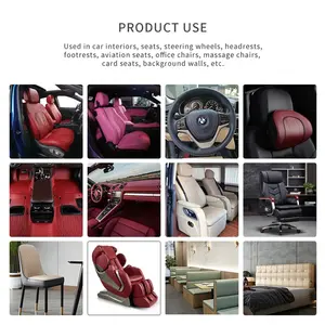 Eco Microfiber Leather Car Upholstery Fabrics Cuero Sintetico Lining Synthetic 50%PU 50%Nylon Leather