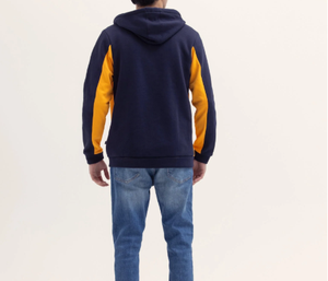Sudadera con capucha y cremallera con logotipo personalizado, ropa de calle de dos tonos a la moda para hombres y mujeres - Product Image 4
