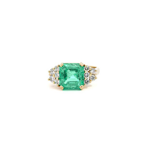Bague en diamant Moissanite verte plaquée or véritable massif 18 carats pour femmes Bijoux en alliage élégant certifiés IGI pour fiançailles et fêtes - Product Image 5