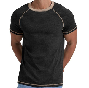 T-shirts pour hommes de haute qualité Meilleure vente Look outclass Hommes Acid Wash T Shirt Solid Premium Quality Stylish Look - Product Image 3
