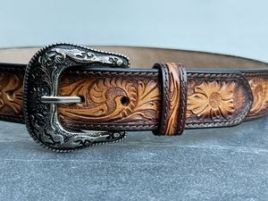 เข็มขัดหนังแท้หัวเข็มขัดโลหะออกแบบได้ตามต้องการสำหรับผู้ชายเข็มขัดหนังแท้ PU คุณภาพสูงสวมใส่ไปงานปาร์ตี้แบบลำลองจากอินเดีย - Product Image 4