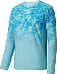 Personnalisé Votre Propre Marque Haute Qualité Vierge Hommes Jeunes Manches Longues Léger Performance Bambou UV UPF 50 Chemise À Capuche De Pêche - Product Image 4