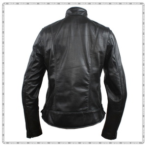 Chaqueta de moto de cuero aprobada por la CE para Hombre | Chaqueta de motorista duradera | Chaqueta de cuero para montar para todas las estaciones - Product Image 2