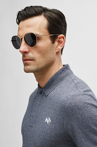 Polos de golf de poliéster 100% de calidad superior, camisetas ajustadas de punto que absorben la humedad, manga corta, diseño negro sólido para deportes activos - Product Image 2