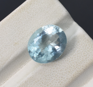 Piedra preciosa facetada aguamarina Natural aguamarina piedra preciosa suelta corte de faceta anillo de piedras preciosas calibradas tamaño piedra aguamarina ovalada - Product Image 5
