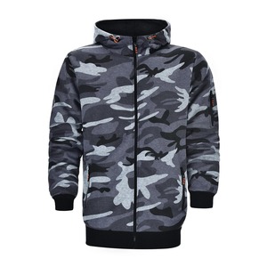Sweat à capuche d'entraînement de printemps et d'automne pour hommes, vêtements de travail élastiques respirants avec imprimé camouflage, nouveau design de sweat à capuche - Product Image 6