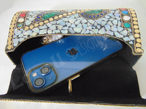 โบราณ Mop Mosaic CLUTCH purse กระเป๋าคลัทช์กระเป๋าหินโมเสคกระเป๋าถือคลัทช์2023ราตรีหรูหรา - Product Image 4