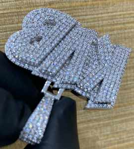 Colgante de Oro Amarillo de 18K con Incrustaciones de Moissanita Real de Corte 3Ct, Estilo Hip Hop para Hombre y Niño, Ideal para Regalo - Product Image 2