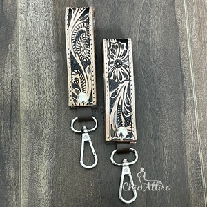 Prix d'usine, vente en gros, porte-clés en cuir véritable personnalisé, fait à la main, porte-clés de luxe en cuir véritable, porte-clés pour femmes - Product Image 1