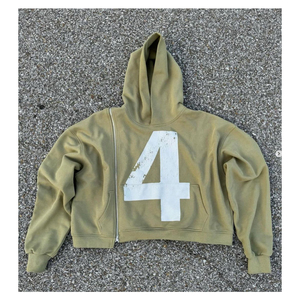 เสื้อฮู้ดพิมพ์ลายพัฟฟ์ สไตล์ฮิปฮอปสำหรับผู้ชาย ใส่ได้ในฤดูหนาว ดีไซน์สั่งทำได้ ปี 2025 ผ้าฟลีซคุณภาพสูง เป็นมิตรกับสิ่งแวดล้อม ผ้าฝ้าย 100% - Product Image 1