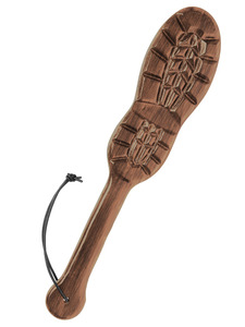 Pala de madera pesada con forma de bota Irisco de acero de alta calidad para juegos BDSM - Product Image 2