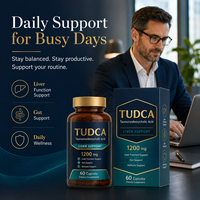 Capsules personnalisées d'acide tauroursodésoxycholique (TUDCA) 1200 mg – Complément détoxifiant pour le foie avec NAC et silymarine pour la réparation et la régénération hépatique