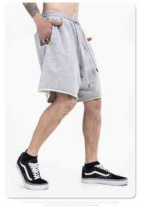 Short de basket-ball en coton décontracté personnalisé Taille élastique Séchage rapide Running Summer Street Cloth Doux Respirant Solide - Product Image 2