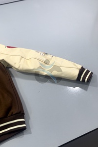 Veste universitaire marron personnalisée pour homme ORCAFITS avec motifs de patchs brodés, coupe classique, col rabattu, style décontracté, vêtements d'automne - Product Image 6