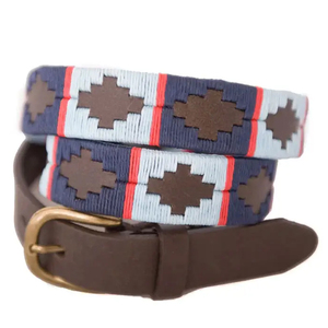 เข็มขัดโปโลหนังสำหรับผู้ชายเข็มขัดกีฬาปักลายปักลายด้วยลายนูนใหม่ออกแบบได้ตามต้องการ - Product Image 6