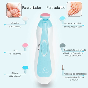 Cortauñas Eléctrico 8 en 1 para Bebés, Aparatos para Recortar Uñas de Forma Segura y Fácil - Product Image 2