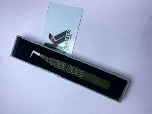 Pinzas para Pestañas de Acero Inoxidable, Herramientas de Belleza de Grado Profesional, Nano-Revestidas, Extensión de Pestañas, Agarre Fuerte, Sin Espacios, Suaves - Product Image 3