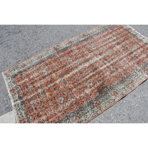 พรมตุรกีโบราณทรงสี่เหลี่ยมผืนผ้าขนาดใหญ่3.6 X 6.5ft คลาสสิกสีแดงสีเบจนามธรรมการเย็บปะติดปะต่อกันลวดลายผ้าขนสัตว์ยางสำหรับวัยรุ่นใช้ในห้องโถง - Product Image 4