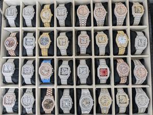 Factory High End Luxury Skeleton Diamond Diver Classic Moissanite <b>Watch</b> Custom Stainless Steel Hip Hop Bulk Purchase Supplier - Product Image 3