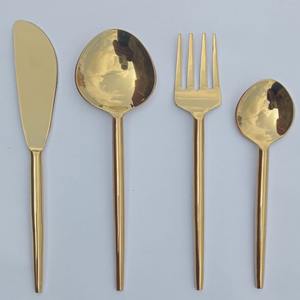 Juego de cubiertos de acero inoxidable de lujo Cubiertos de restaurante Vajilla Cuchara Tenedor Cubiertos - Product Image 5