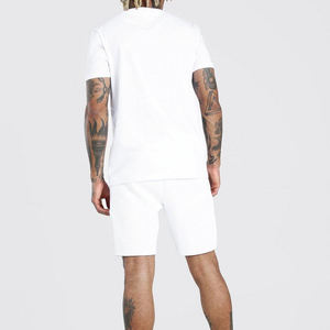 Ensemble d'été 100% survêtement et sweat-shirt en coton pour homme T-shirt et short en mélange de coton et polyester en tissu polaire - Product Image 2