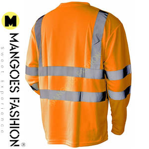 Venta al por mayor de camisetas de alta visibilidad a la moda: alta visibilidad reflectante DE SEGURIDAD DE VERANO disponible opciones de trabajo de manga corta y larga - Product Image 3