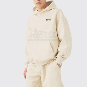 Último diseño personalizado Color invierno con capucha sólido hombres chándal secado rápido suave tela de algodón 100% uso al aire libre - Product Image 4