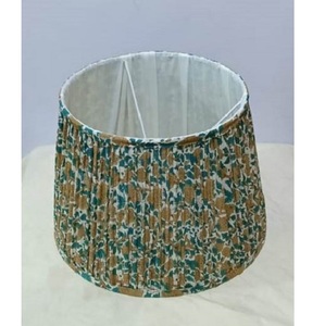 Lámpara colgante de araña de alta calidad, lámpara de tela de lino de algodón verde y azul, lámpara de mesa de escritorio Led, marco de anillo cónico, cubiertas de luz - Product Image 1