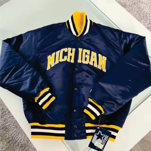 Chaqueta Universitaria de Béisbol con Logotipo Personalizado, para Unisex, de Lana, Cuero y Satén, para Equipos Deportivos - Product Image 5