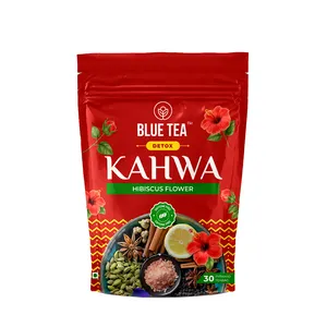 Hibiscus Detox Desi Kahwa - 30 bolsitas de té etiqueta privada personalizada OEM Detox adelgazante té de flores de hibisco secas a base de hierbas