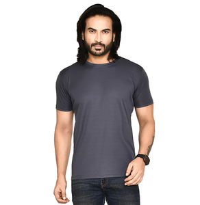 Camiseta de Cuello Redondo de Manga Corta Personalizable de Moda Transpirable al por Mayor, Camiseta de Cuello Redondo Lisa para Hombre de Marca Privada - Product Image 5