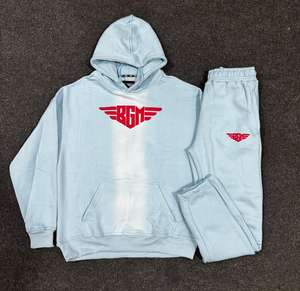 Survêtement en polaire pour l'échauffement des hommes survêtements vierges jogging ensembles joggings unis ensemble de vêtements de sport pour hommes - Product Image 4