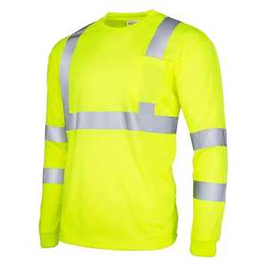 Camisa de Seguridad Reflectante de Manga Larga para Hombre, Ropa de Trabajo de Seguridad, Logotipo Personalizado, Alta Visibilidad, Poliéster, Ropa de Trabajo de Construcción - Product Image 1