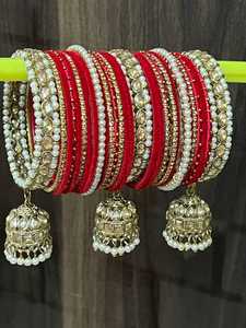 AM IMPEX Bracelets en verre multicolores de haute qualité faits à la main Ensemble Churiyan pour femmes pour mariage indien pakistanais - Product Image 6