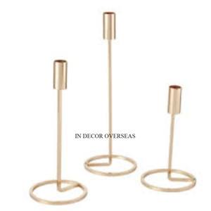 ที่วางเทียนโลหะเคลือบด้วยผงสีดำฐานทรงกลมสำหรับเคลือบทองเกรดสูง - Product Image 5