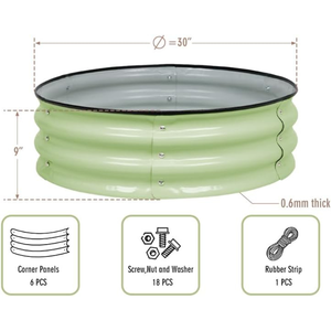 Wholesale Metal Garden Bed Waterproof Outdoor <b>Ornaments</b> Galvanized Steel Waterproof Home Items Equipment Fence High OEM ODM - Product Image 4