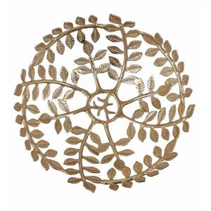 Ensemble de 2 bols décoratifs en or à motif de feuilles élégantes, idéal pour la décoration de table, l'affichage de fruits et les arrangements floraux, en provenance d'Inde - Product Image 6