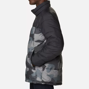 Men's Hooded Slim Fit Canvas Puffer Jacket Streetwear Custom Logo Front ODM Design Eco-Friendly <b>Winter</b> - Product Image 3