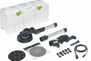 SUITABLE Long Reach Drywall Sander – 225mm Variable Length <b>Wall</b> & Ceiling Sanding Machine <b>with</b> LED <b>Light</b> - Product Image 3