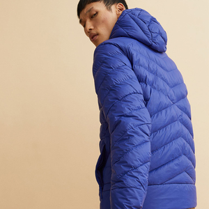 Veste d'hiver lourde pour hommes avec capuche Manteau épais à bulles en toile avec motif décoratif Vente par motif - Product Image 4