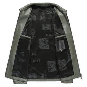 <b>Men's</b> Hooded Leather <b>Jacket</b> with Autumn and Winter <b>Fleece</b> and <b>Thick</b> Warm Leather <b>Jacket</b>, Casual Slim Fit Leather <b>Jacket</b> M-4XL - Product Image 6